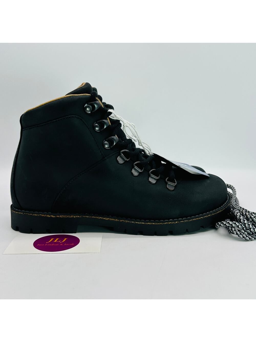 Birkenstock Women's Jackson Black Nubuck Leather Lace Up Boots Size 37 EU/ 6 US